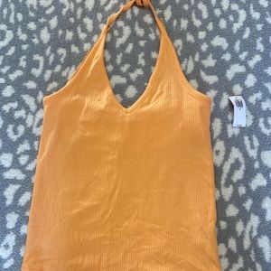 Orange halter top